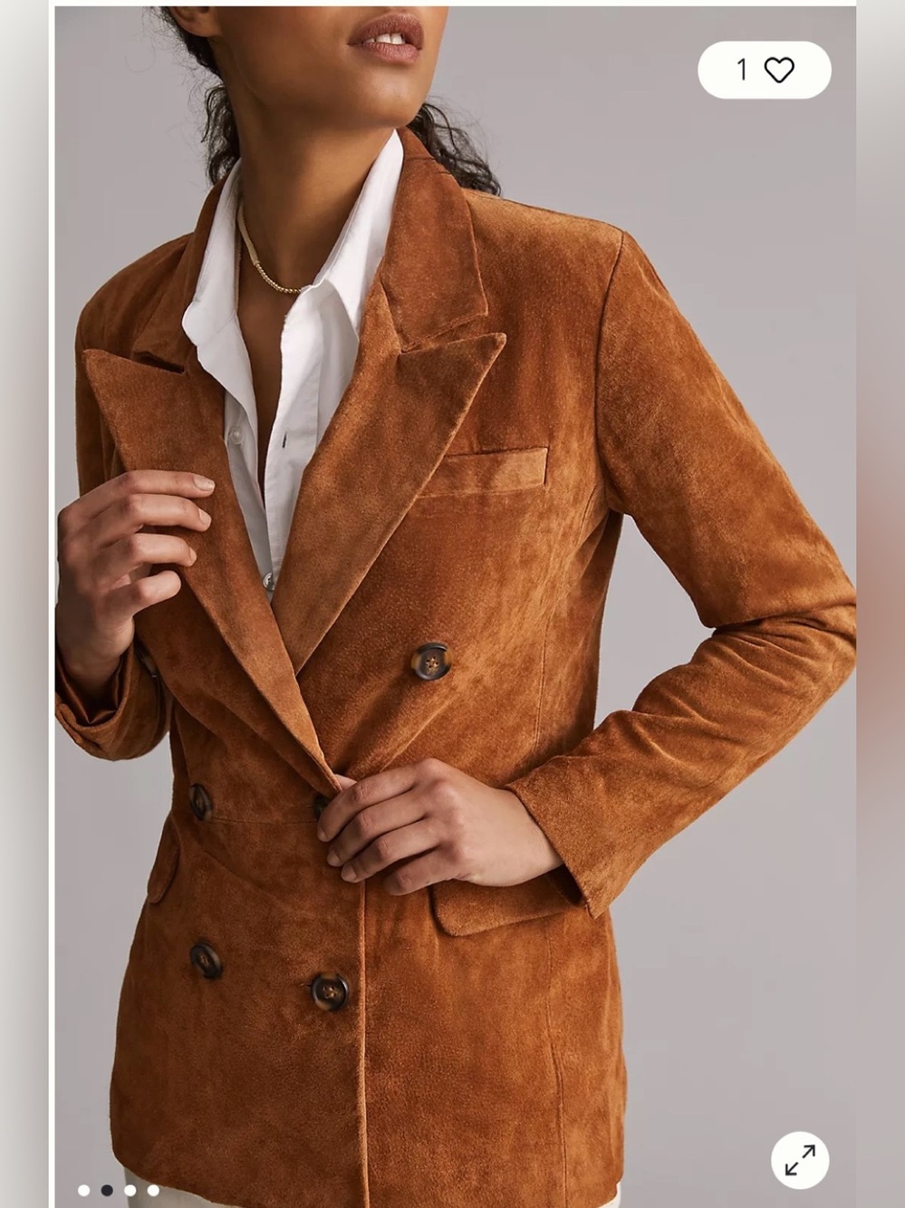 Anthropologie BlankNYC suede blazer jacket S